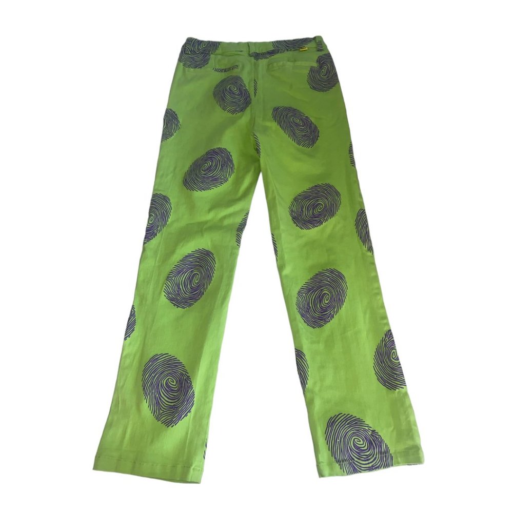Golf wang  fingerprint lime green Tyler the creator straight leg  30 indie pants - Picture 2 of 6
